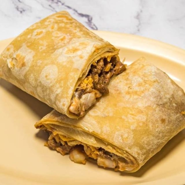 Cali Surf & Turf Burrito.